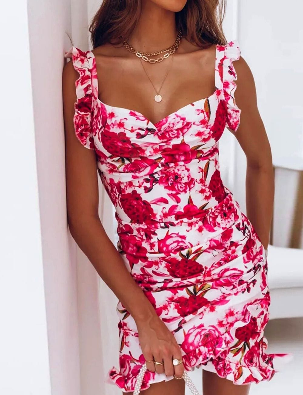 Jolie Robe de Plage Rose / S