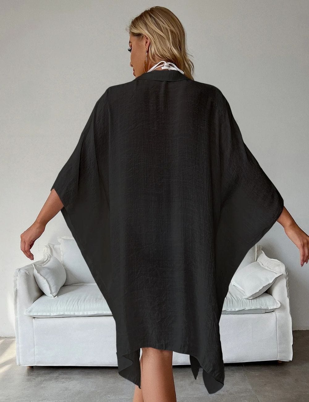 Kimono Plage Noir Noir / Unique