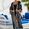 Paréo Kimono Plage Noir / Unique