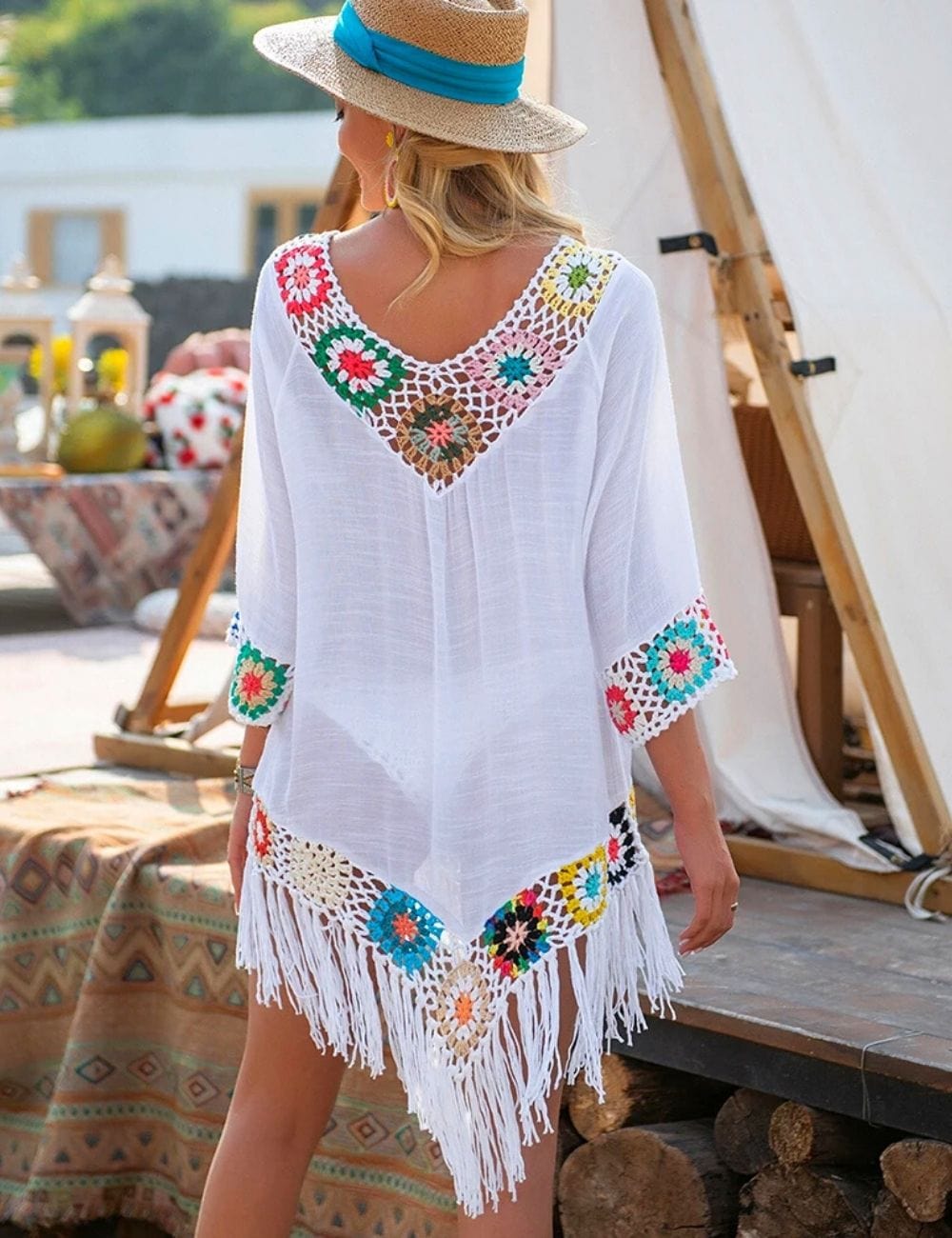 Petite Robe de Plage Blanc / Unique