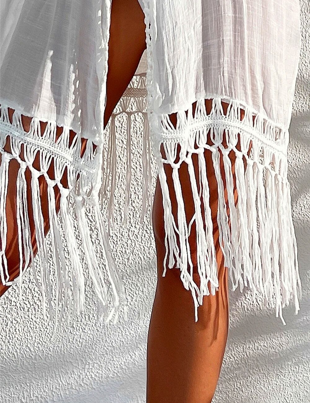 Robe Chemise de Plage Blanc / Unique