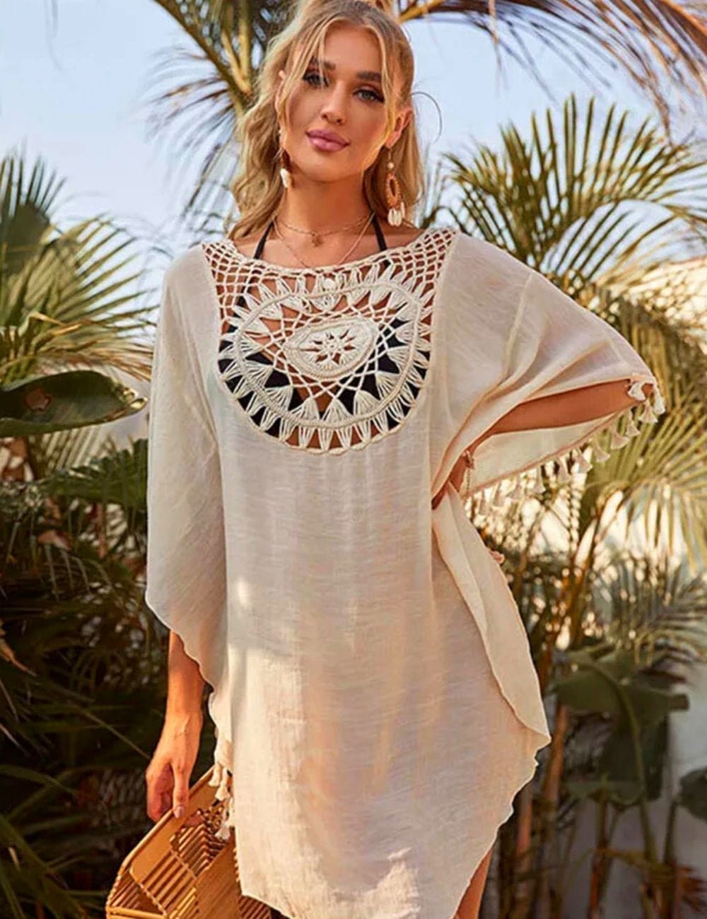 Robe de Plage Bohème Beige / Unique