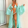 Robe de Plage Kimono Vert-Pastel / Unique