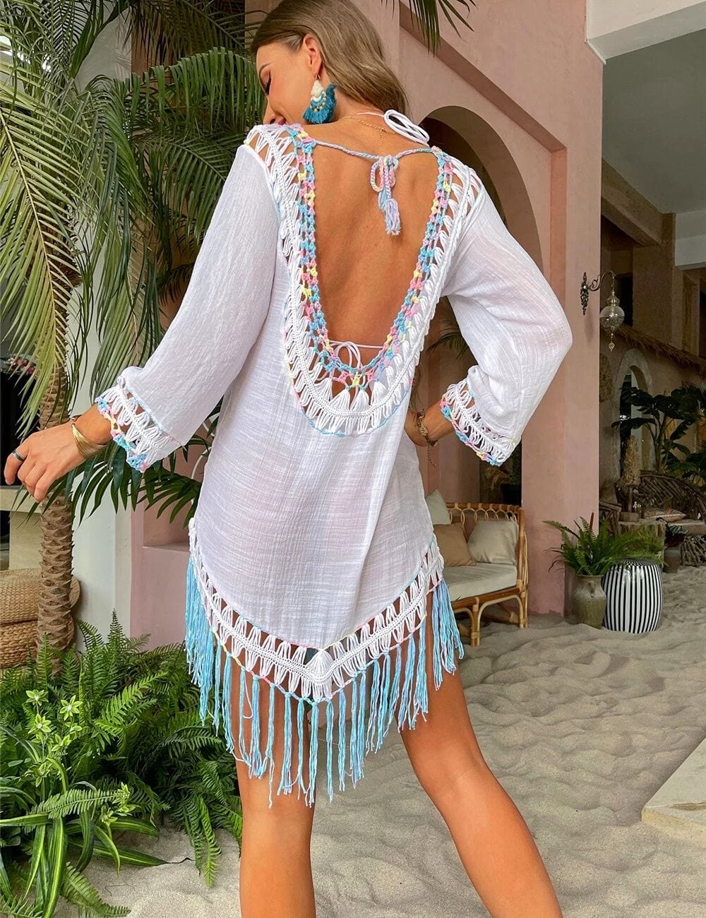 Robe Tenue De Plage Blanc / Unique