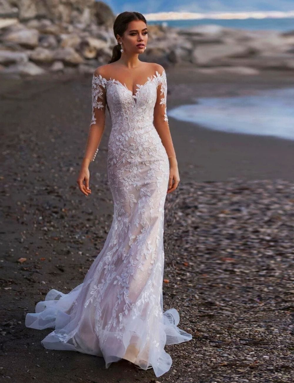 Robe de Mariée pour Mariage sur la Plage