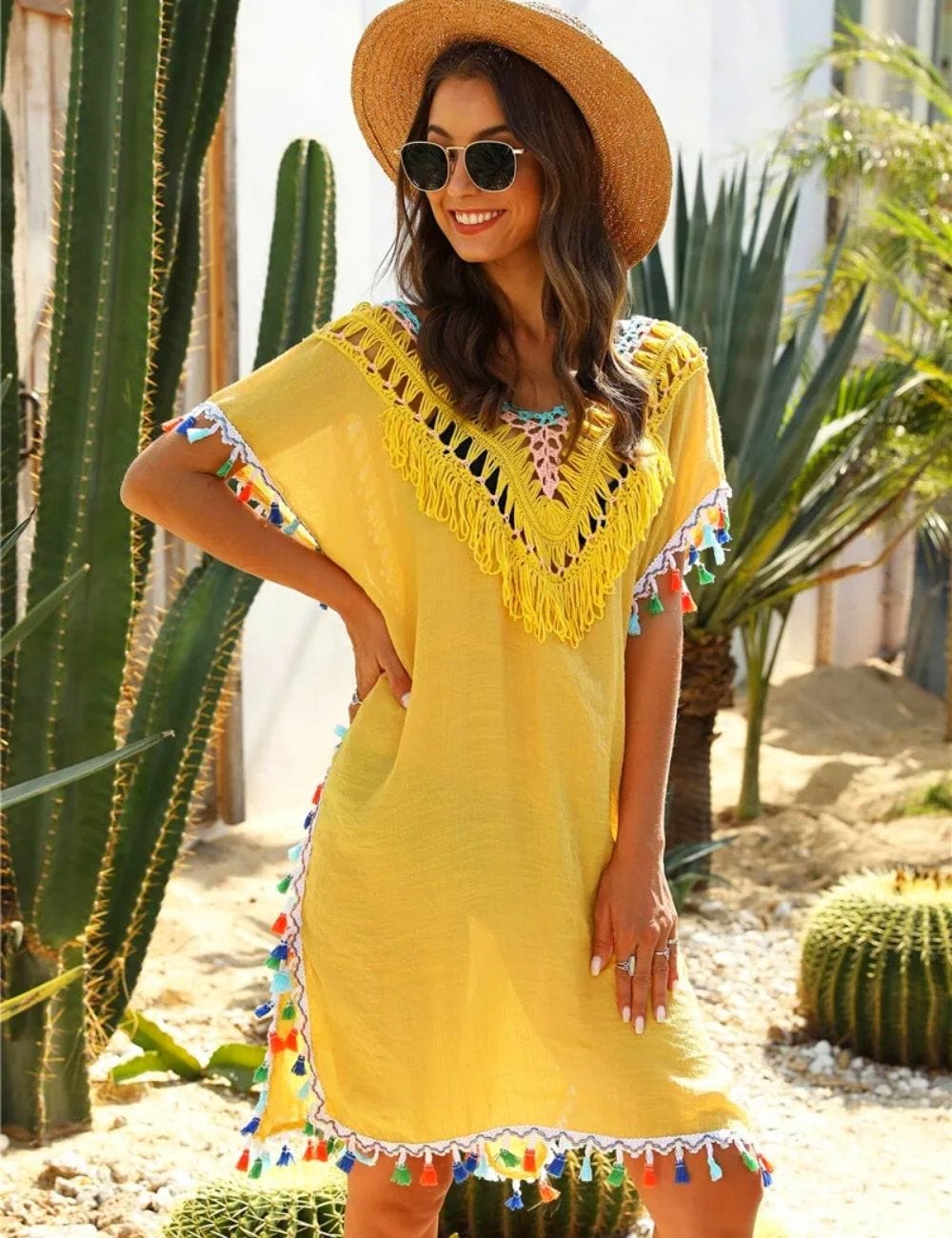 Robe de Plage Jaune