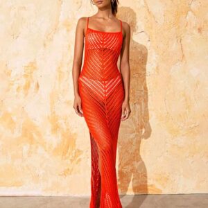 Robe de Plage Orange