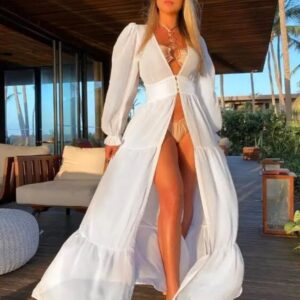 Tenue de Plage longue Blanche Blanc / Unique